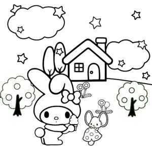 My Melody Coloring Page – Fun Free Coloring Pages