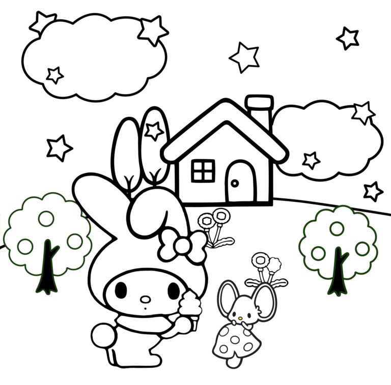 My Melody Coloring Page – Fun Free Coloring Pages